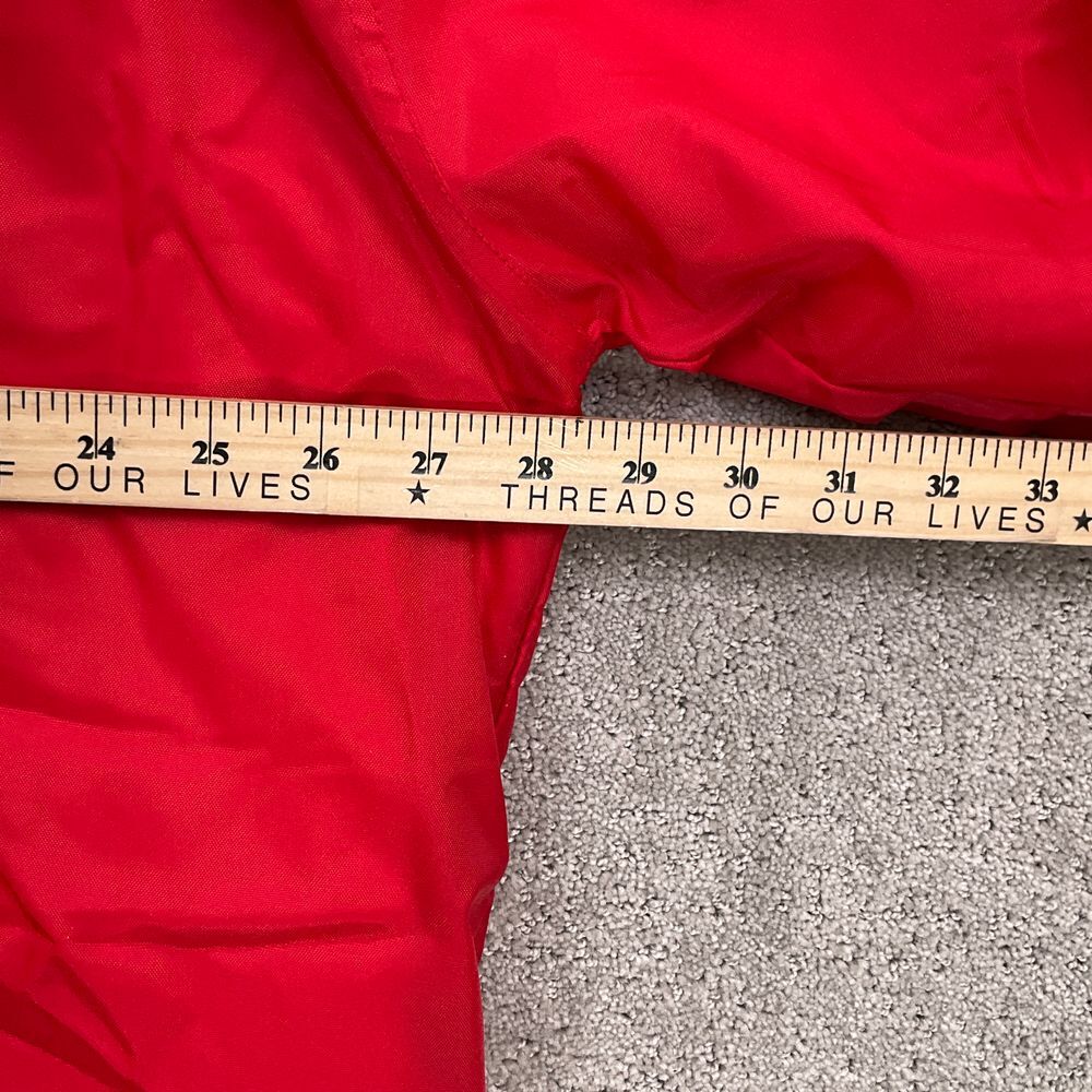 Steve & Barrys Jacket Men XL Red Windbreaker Athletic Nylon Blank Pullover V‎ - Picture 5 of 9
